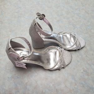 Silver 3 inch high heel
